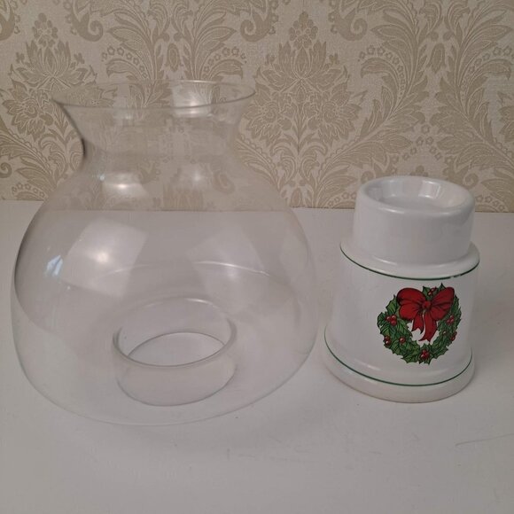 Osram Sylvania Christmas Tealight Votive Candle Holder Glass Lamp Wreath IOB - Picture 2 of 9